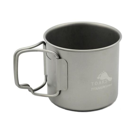 TOAKS Ultralehký titanový hrnek 375 ml, vhodný na kávu, čaj, ohřev vody.