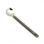 Dlouhá titanová lžíce Toaks Titanium Long Handle Spoon With Polished Bowl s leštěnou naběračkou a matnou rukojetí