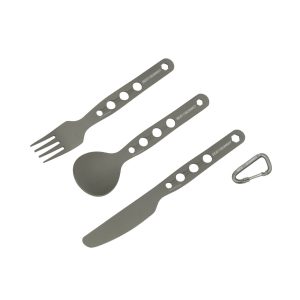 Odolný a lehký příborový set Sea To Summit AlphaSet 3pc Cutlery Set s lžící, vidličkou a nožem + karabina